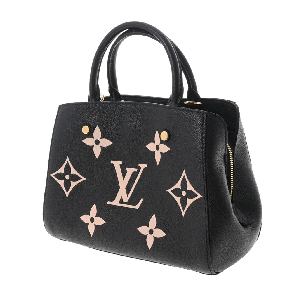 LOUIS VUITTON Louis Vuitton Monogram Emplant Montaigne BB Noir Beige M45489 W... - Picture 2 of 12
